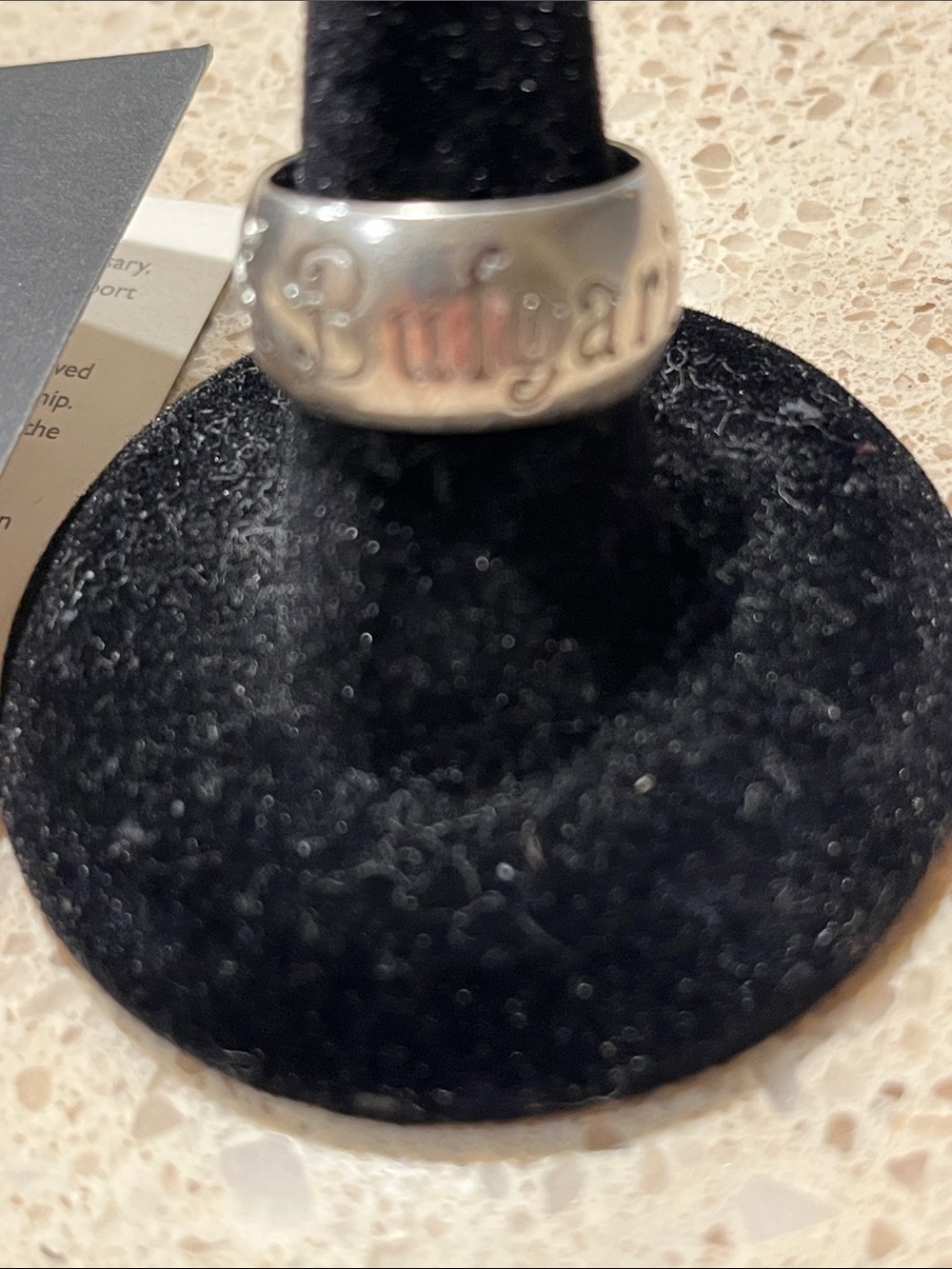 Bulgari Sterling Silver Engraved special edition " Save the Children" Ring